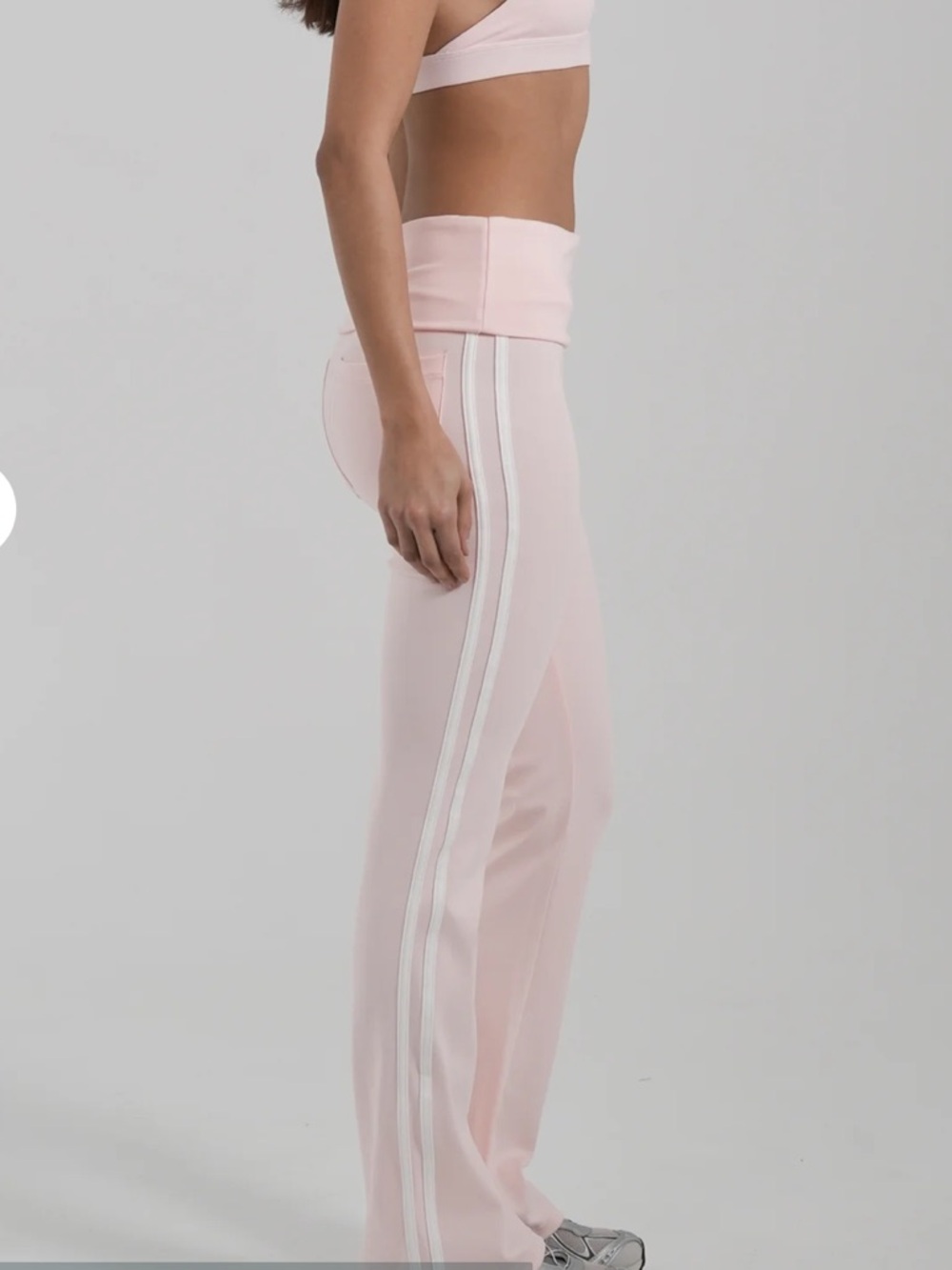 SWT Pink Women's Fold-Over Waist Flare Pants